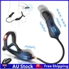Thrusting Anal Penis Plug Vibrator Cock Ring Prostate Massager Enlarger Sex Toy