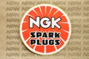Vintage NOS NGK Spark Plugs Decal 3 1/2" Circle Sticker Honda Motorcycle