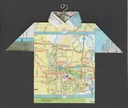Origami Map Shirt Oregon, Eugene, Springfield, Univ. of Oregon, Autzen Stadium