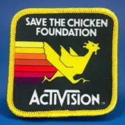 Atari Video Game - Vintage 80's Activision Patch Save the Chicken Foundation