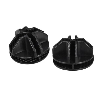 Plastic Wire Cube Connectors, 36x23mm Round Grid Buckle Clip Black, 32Pcs