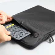 Danoz Direct - 15 inch Laptop Sleeve Padded Travel Carry Case Bag L size LUKE BLACK