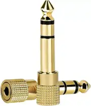 6.35Mm (1/4 Inch) Male to 3.5Mm (1/8 Inch) Female Stereo Audio Headphone TRS Jac