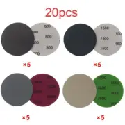 20* Hook&Loop Wet/Dry Sanding Discs 800/1500/2000/3000 Grit Sandpaper Sand Sheet