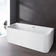 ACA 1700mm Freestanding Square Bathtub Gloss White Spa Acrylic Soaking Bath Tub