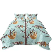 Funny Wintery Sloths Coverlet