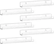 Anlayliay Record Shelf Wall Mount, 12 Inch Clear Acrylic Album Record Holder Display, Floating Shelves for Wall, Magazine Shelf