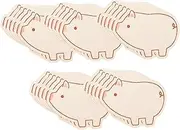 KALLORY 60pcs Animal Shaped Blank Study Cards Multi Function Word Cards for Notes Memos and Planning Easy to Carry Pig Design for Projects and Learning