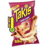 Takis Churro Charge Non-Spicy Rolled Tortilla Chips Cinnamon Sugar 9.9 Oz. 1 Bag