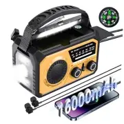 16000mAh Emergency Weather Radio, AM/FM/NOAA Weather Alert Radio Hand