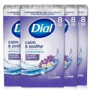 Dial Complete Antibacterial Bar Soap, Lavender & Twilight Jasmine, 4oz, 8 Bars