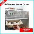 Refrigerator Food Egg Storage Fridge Drawer Shelf Kitchen Organizer WHITE/CREAM