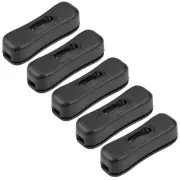 Inline Cord Switch AC 250V 2A SPST Lamp Light Rocker Switch Black 5pcs