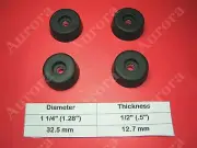 4 Rubber Feet (1.28" x 0.5") Amplifier, Receiver, Speaker, Electronic Components