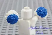 LEGO Minifig POM POM SET Series 1 Female Girl Cheerleader White Blue Top Poms