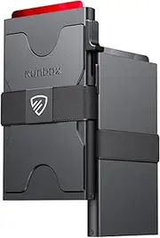 [RUNBOX] Slim Card Holder Wallet for Men, Minimalist RFID Blocking Wallet with Pop-Up Function, Ultra-Thin Design, Metal Business Card Cases holds 12+ Cards, Gifts for Men, Men's Accessories, A Matte