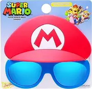 Costume Sunglasses Lil' Characters Super Mario Blue Lens Sun-Staches Party Favors UV400