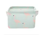 Foldable Laundry Basket Toy Storage Box Bins Clothes Sundries Home Organizer Bird Green