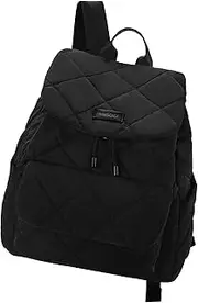 Quilted Backpack for Women,Vaschy Lightweight Casual Puffer Backpack Purse w Flap and Drawstring Rucksack for Gym/Work/Travel