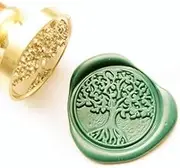 MDLG Vintage Tree of Life Wax Seal Stamp Custom Picture Logo Wedding Invitation Wax Seal Sealing Stamp Rosewood Handle Set
