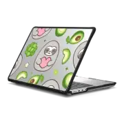 MacBook Pro 14-inch (M1 - M4) Impact Case Cute Sloth Holding a Heart with Avocado Broccoli - Kawaii Animal with Fruit & Food in the Garden