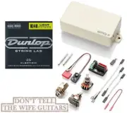 EMG HAX IVORY ALNICO HUMBUCKER SIZED SINGLE COIL PICKUP & WIRING ( 1 STRING SET)