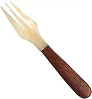 Caviar Spoon - Fruit Cake Fork | Caviar Spoon with Wooden Handle, Natural Shell Spoon, Mother of Pearl Spoon for Serving Eggs, Ice Cream, Coffee and Restaurant, Handmade Caviar Spoon