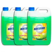 3x Northfork 5L Biodegradeable Dishwashing Dishes Concentrated Liquid/Soap Lemon