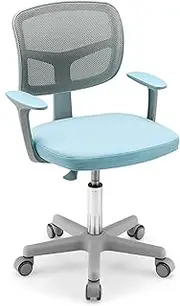 HONEY JOY Kids Desk Chair, Children Study Computer Chair with Adjustable Height, Lumbar Support, Swivel Mesh Seat, Ergonomic Kids Task Chair for 3-10 Years, Chair for Home, School, Office (Blue)