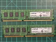 2 New Crucial 1GB 240PIN DIMM 128MX64 DDR3 Desktop Memory CT12864BA1067.M8FF