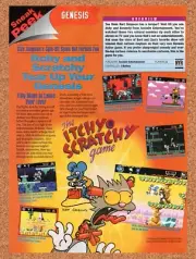 The Itchy & Scratchy Game Genesis Original 1993 Vintage Ad - Video Game Promo