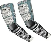 [FHEDVBN] barber shop Arm Sleeves Compression Arm Covers for Men Women Outdoor Sun Sleeves Cooling Sports Sleeve, Black