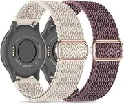 2 Pack Braided Watch Band 22mm Soft Nylon for Garmin, Quick Release Wristband Loop Elastic Strap Compatible with Garmin venu 2/3|Forerunner 255/255 Music