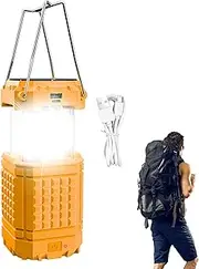 Solar Camp Lights, Weatherproof Outdoor Solar Light, Waterproof 3000Mah Rechargeable Portable Lantern for Survival Car Backpacking Travel Tent Fishing Trips Hiking