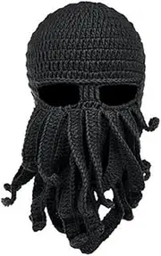 Fashionclubs Women Men Winter Warm Octopus Entacle Beanie Wind Mask Knit Hat Cthulhu Fisher Cap