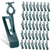 40 Pieces Christmas All-in-One Light Clips Gutter Clip Shingle Clip Green