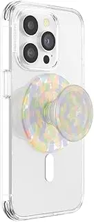PopSockets: PopGrip Round for MagSafe - Adapter Ring for MagSafe Included - Expanding Phone Stand and Grip with a Swappable Top for Smartphones and Cases - Rainbow Glass