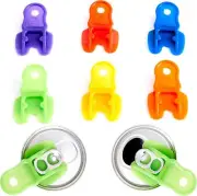 Colored 6pk Drink Shield And Soda Protector For Family. Plastic Tab Can