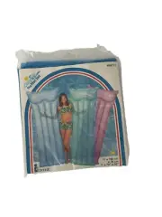 Vintage The Wet Set Air Mat Vinyl Pool Float 1999 Green Inflatable NIP 72” X 30”
