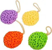 Beavorty 4 Pack Bath Shower Sponges Honeycomb Sponge for Body Scrub Gentle Exfoliation for Boys and Girls Adults