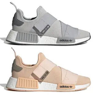 Adidas 女鞋 休閒鞋 NMD_R1 繃帶 魔鬼氈 灰/粉橘【運動世界】GW9470/GW9469