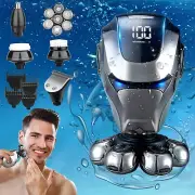 7D Electric Head Shaver for Bald Men,Upgrade 9-in-1 Floating Head Shaver Wet/Dry