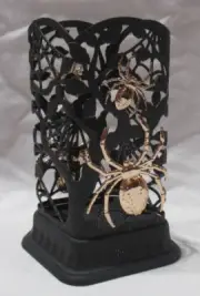 Bath & Body Works SOAP Sleeve Holder HALLOWEEN SPIDER BRANCHES w/ Base on black