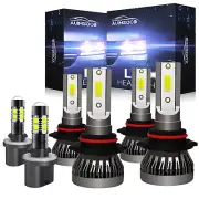 For Nissan Titan 2004-2015 Cool White LED Headlights + Fog Light Bulbs Combo Kit (for: Nissan)