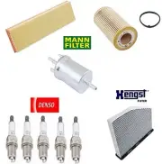 Tune Up Kit Cabin Air Oil Fuel Filters Plugs for Volkswagen Rabbit 2006-2009
