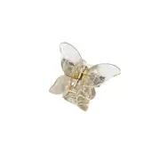 MsBlossom - Butterfly Hair Claw - 1pc - Yellow Transparent