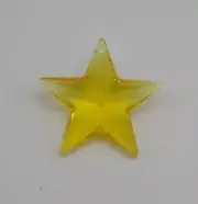 Swarovski Crystal Light Topaz 28mm Star 8815 Pendant/ Suncatcher; Logo Etched