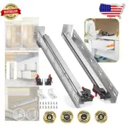 24 Inch Soft Close Drawer Slides for Smooth & Quiet Operation - 80 lb Capacity