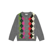 [Ganni] Ganni Argyle-pattern Cardigan M GREY