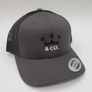 SCOTTY CAMERON - CIRCLE T - CROWN & CO - RETRO TRUCKER SNAP BACK HAT - CHARCOAL
